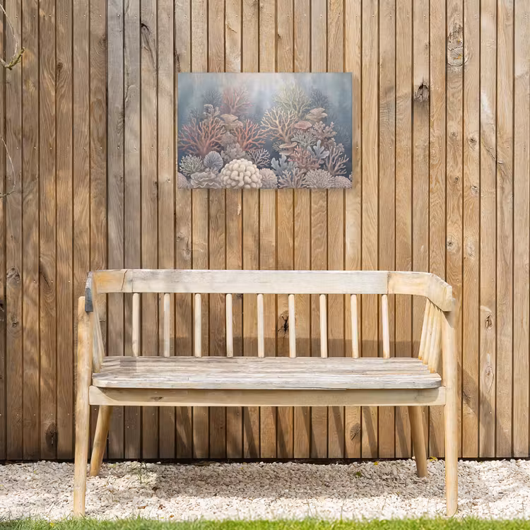 Koraal - Zeeleven - Onderwater - Illustratie - Natuur Tuinposter op houten frame 2 cm dik klein -sfeer4