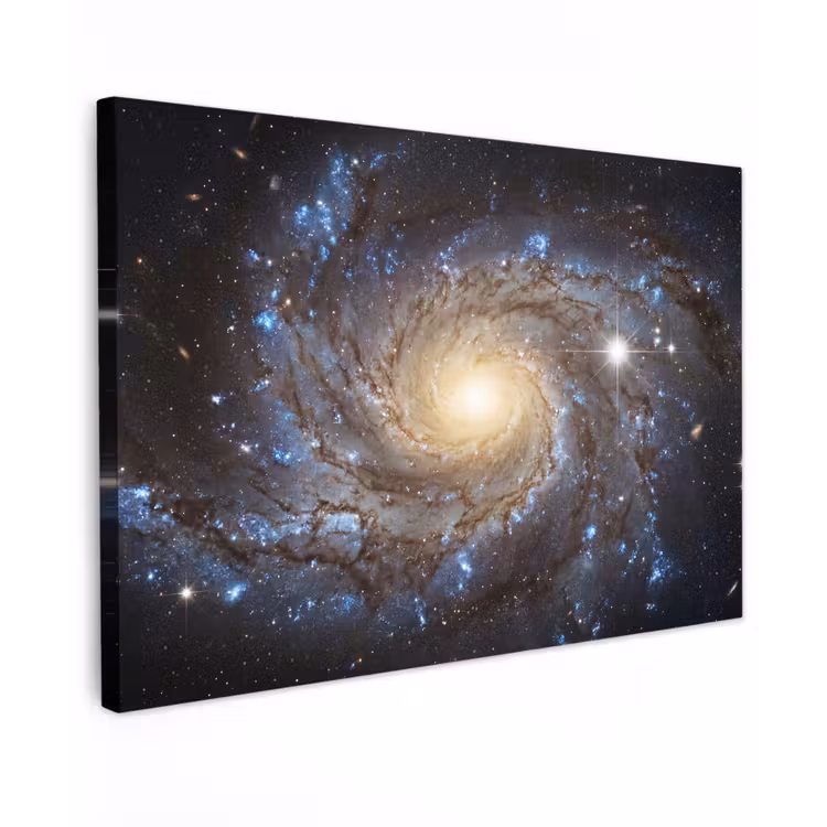 Kosmos - Sterrenstelsel - Donker Tuinposter op houten frame 2 cm dik klein -3d