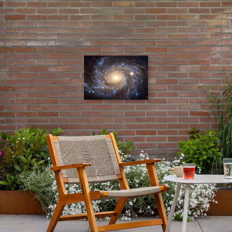 Kosmos - Sterrenstelsel - Donker Tuinposter op houten frame 2 cm dik klein -sfeer3