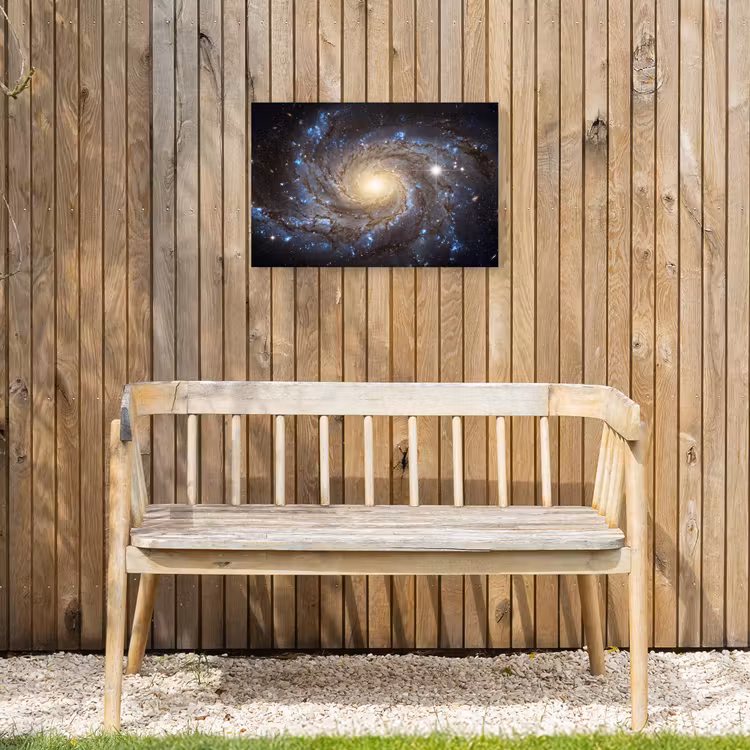 Kosmos - Sterrenstelsel - Donker Tuinposter op houten frame 2 cm dik klein -sfeer4
