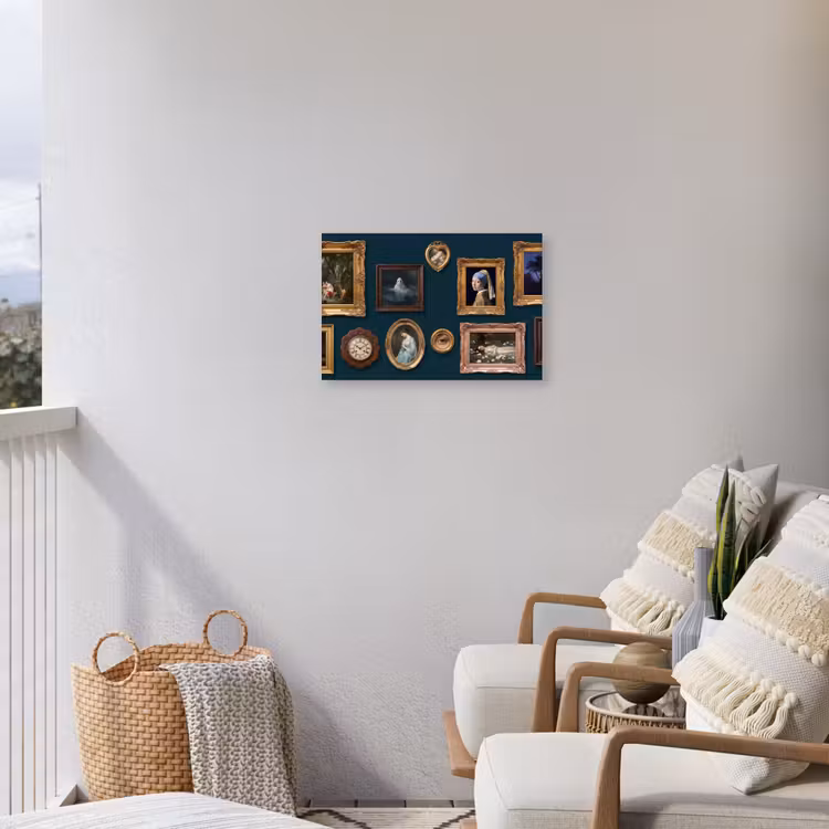 Kunst - Schilderijen - Decoratie - Klassiek - Groen Tuinposter op houten frame 2 cm dik klein -sfeer1