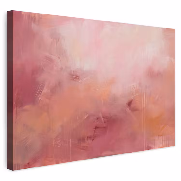 Kunst - Vloeiend - Pastel - Abstract Tuinposter op houten frame 2 cm dik klein -3d