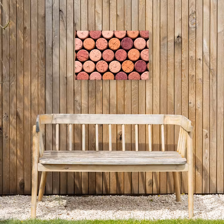 Kurk - Patroon - Abstract - Modern - Rood Tuinposter op houten frame 2 cm dik klein -sfeer4