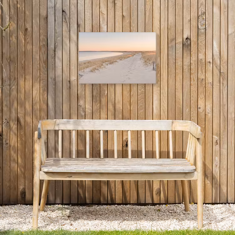 Kustlijn - Horizon - Hek Tuinposter op houten frame 2 cm dik klein -sfeer4