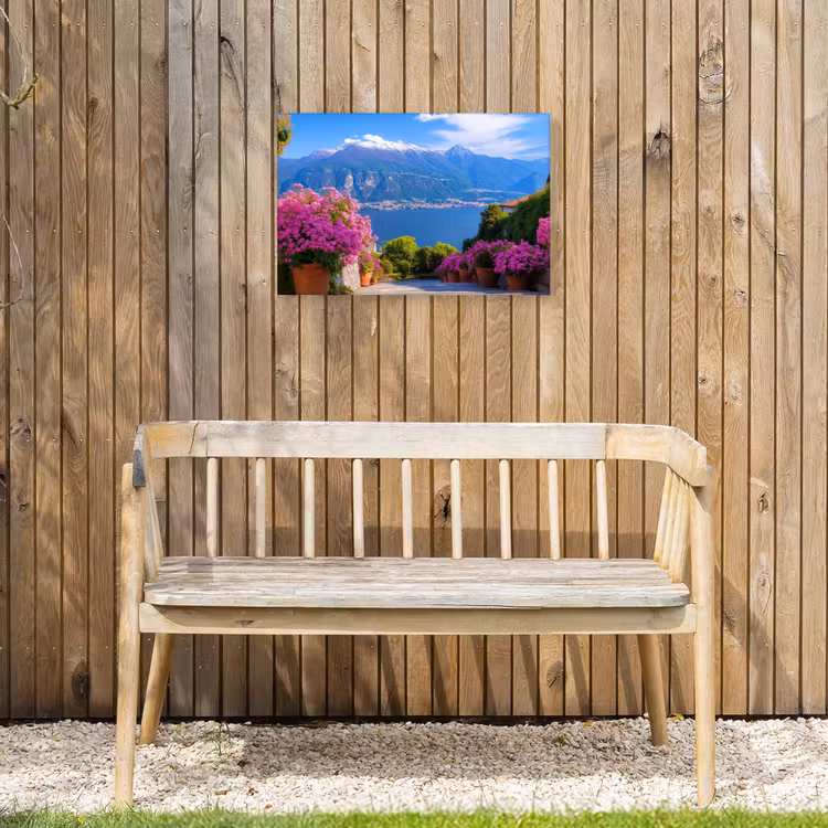 Lake Como - Italië - Landschap Tuinposter op houten frame 2 cm dik klein -sfeer4