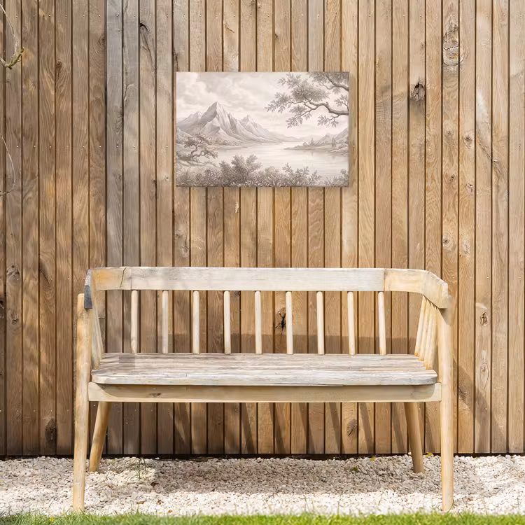 Landschap - Bergen - Meer - Natuur Tuinposter op houten frame 2 cm dik klein -sfeer4