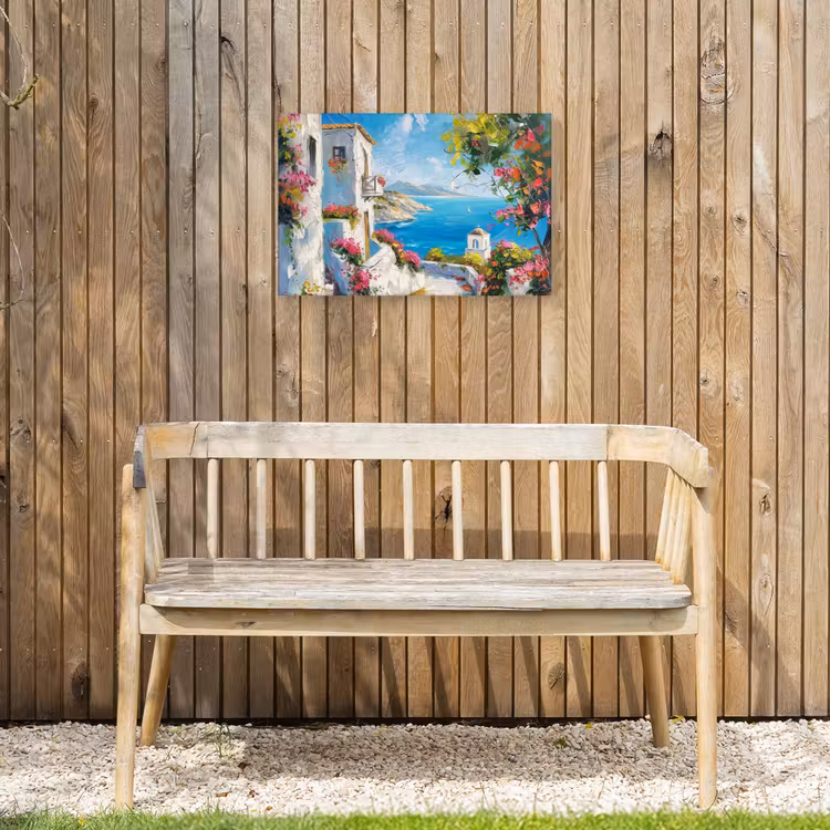 Landschap - Bloemen - Natuur - Zomer Tuinposter op houten frame 2 cm dik klein -sfeer4
