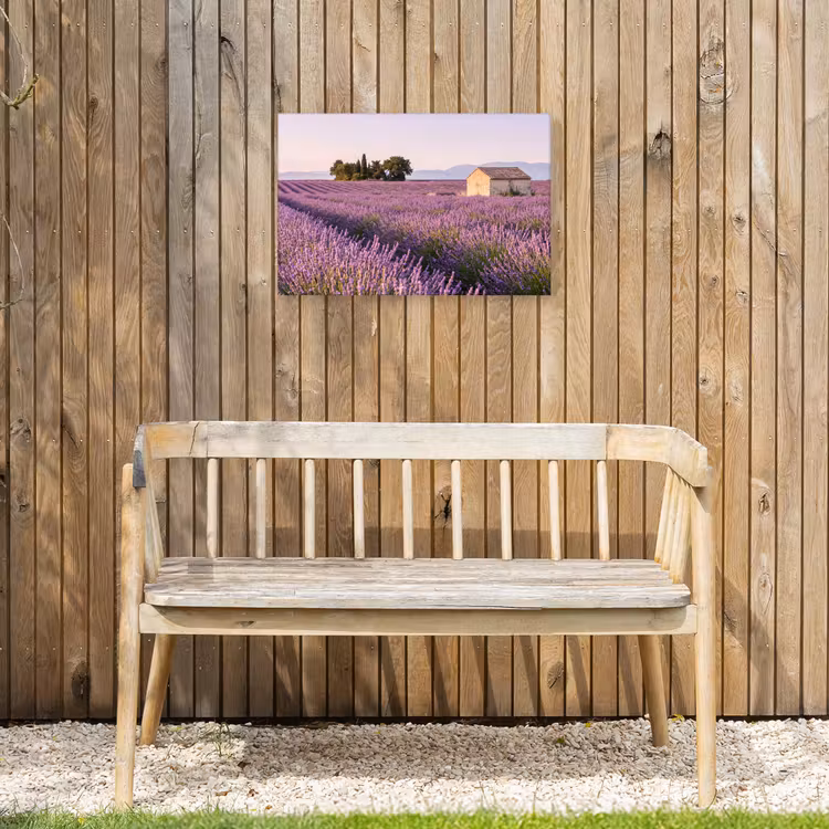 Lavendel - Landschap - Sereen - Paars Tuinposter op houten frame 2 cm dik klein -sfeer4