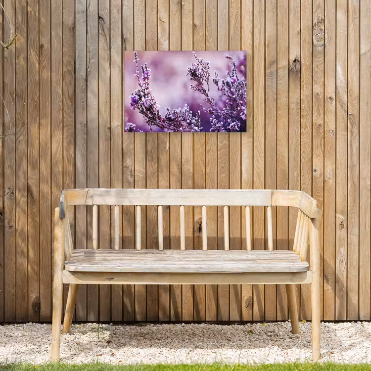 Lavendel - Winter - Bloemen - Paars Tuinposter op houten frame 2 cm dik klein -sfeer4