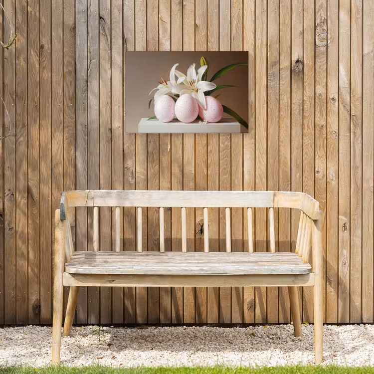 Lelies - Eieren - Pasen Tuinposter op houten frame 2 cm dik klein -sfeer4
