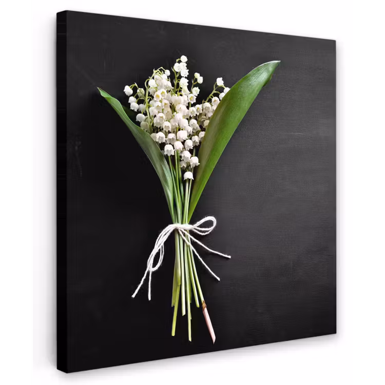 Lelietjes van dalen - Bloemen - Stilleven - Flora Tuinposter op houten frame 2 cm dik middel -3d