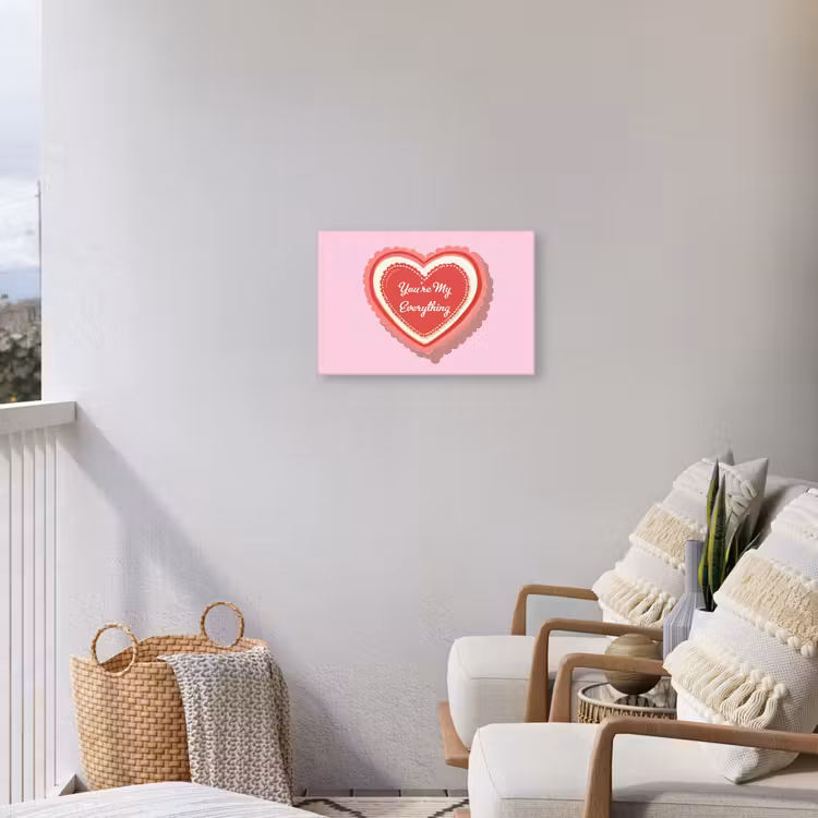 Liefde - Hart - Valentijn Tuinposter op houten frame 2 cm dik klein -sfeer1