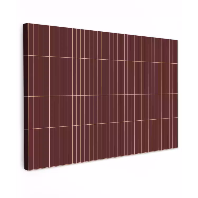 Lijnen - Patroon - Bordeaux Tuinposter op houten frame 2 cm dik klein 845 -3d