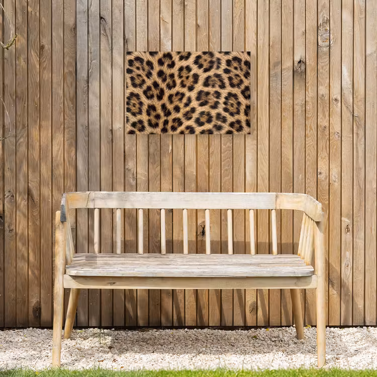 Luipaard - Vacht - Klassiek - Bruin Tuinposter op houten frame 2 cm dik klein -sfeer4