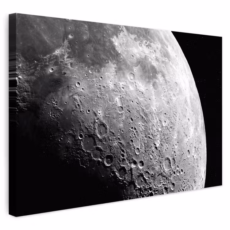 Buiten canvas - Maan - Kraters - Ruimte - Maan - Kraters - Ruimte Tuinposter op houten frame 2 cm dik klein