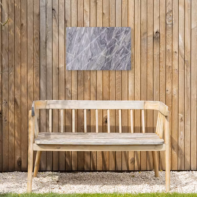 Marmer - Ader - Patroon - Abstract - Grijs Tuinposter op houten frame 2 cm dik klein -sfeer4