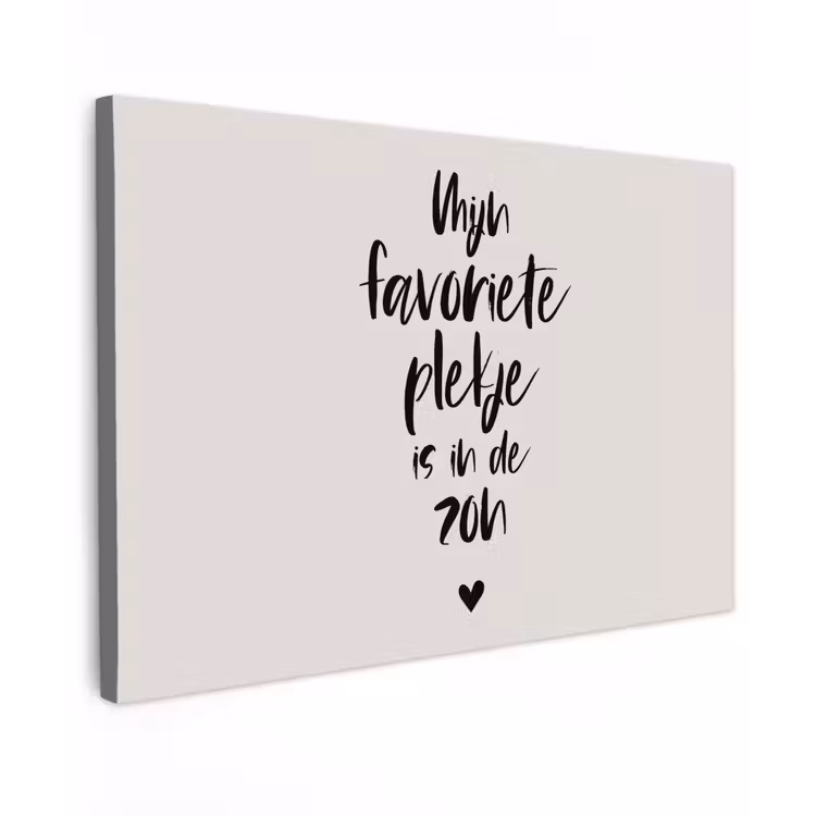 Mijn favoriete plekje is in de zon - Zomer - Tekst - Quotes Tuinposter op houten frame 2 cm dik klein -3d