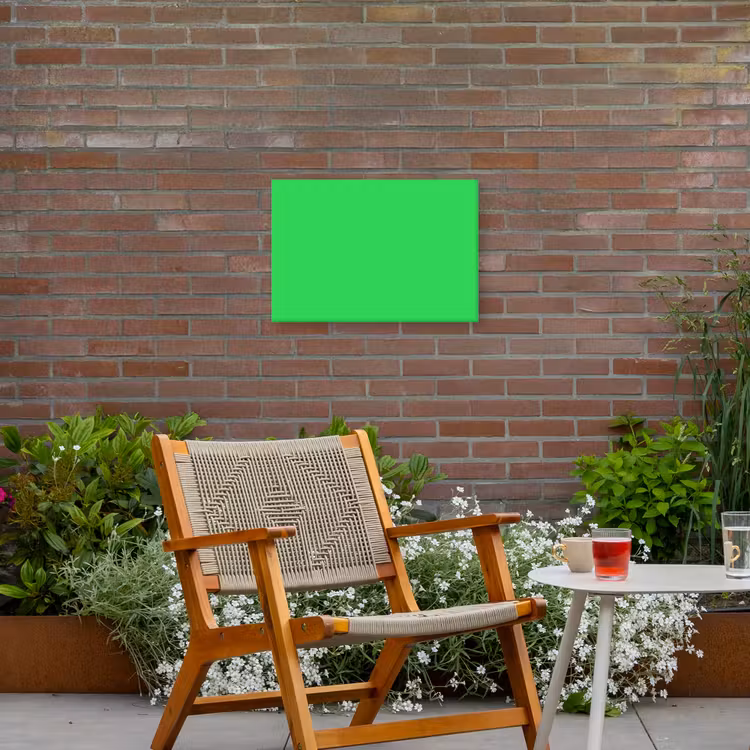 Mint - Green - Groen Tuinposter op houten frame 2 cm dik klein 845 -sfeer3