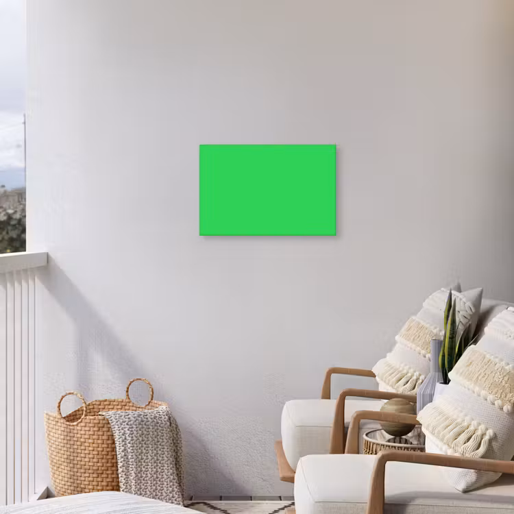 Mint - Green - Groen Tuinposter op houten frame 2 cm dik klein 845 -sfeer1