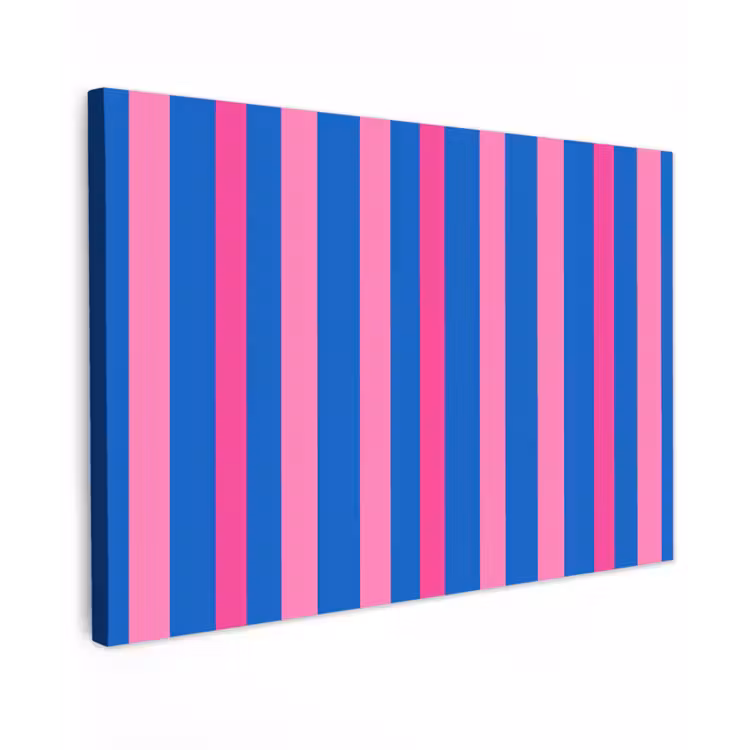 Modern - Optisch - Roze Tuinposter op houten frame 2 cm dik klein 845 -3d