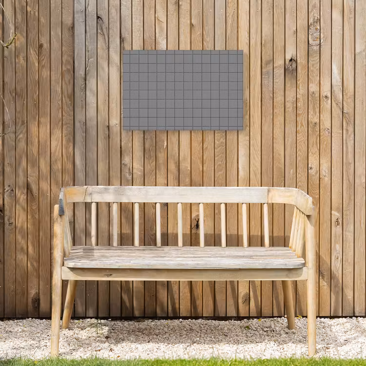 Modern - Patroon - Grijs Tuinposter op houten frame 2 cm dik klein 845 -sfeer4