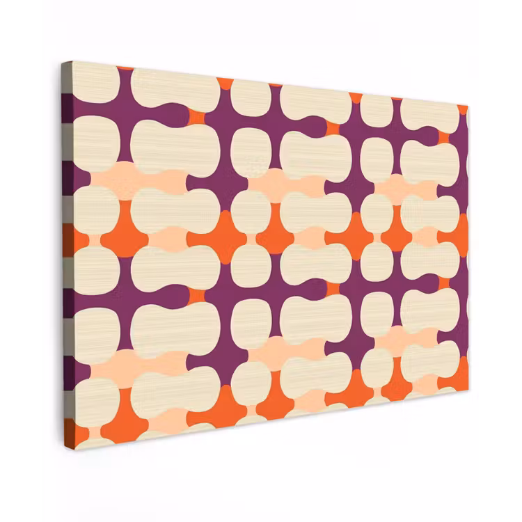 Modern - Patroon - Kleurrijk Tuinposter op houten frame 2 cm dik klein 845 -3d