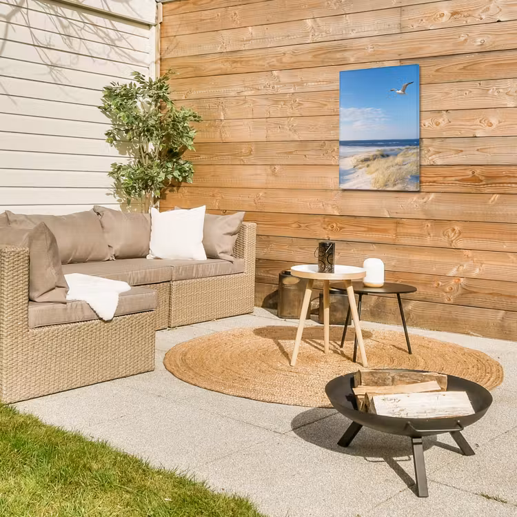 Mooie Strandvlucht Tuinposter op houten frame 2 cm dik klein -sfeer2