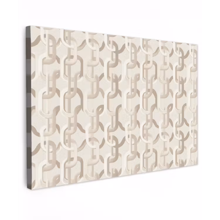 Motief - Abstract - Beige Tuinposter op houten frame 2 cm dik klein 845 -3d