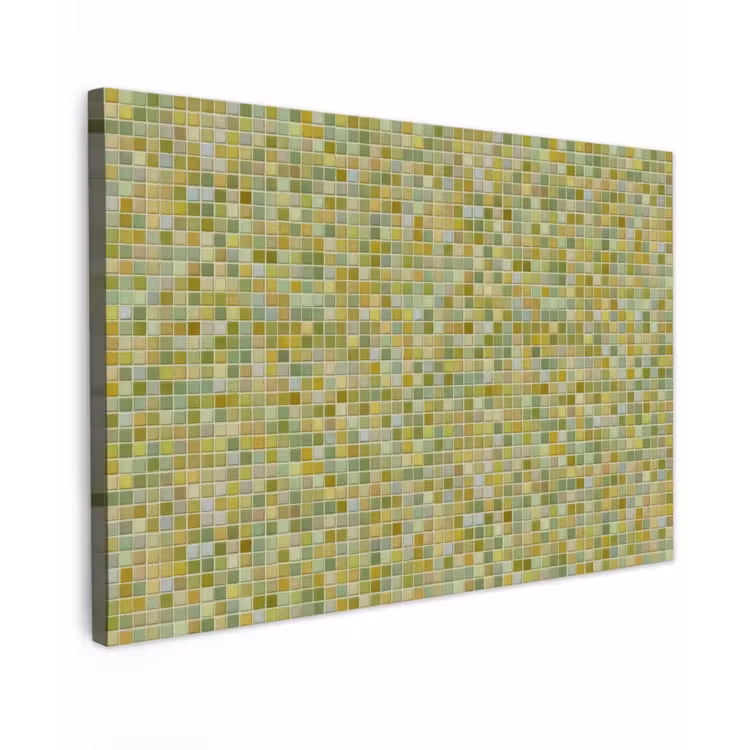 Mozaïek - Patroon - Groen Tuinposter op houten frame 2 cm dik klein 845 -3d