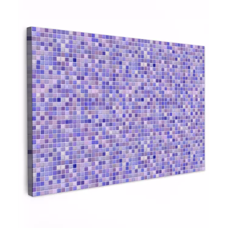 Mozaïek - Tegels - Lila - Amethist Tuinposter op houten frame 2 cm dik klein 845 -3d