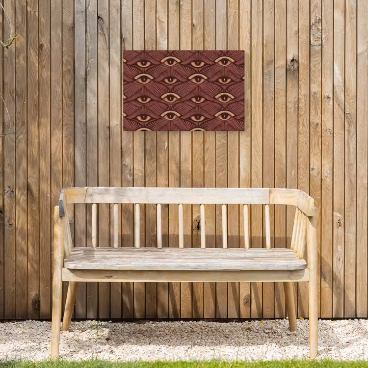 Mystiek - Ogen - Bruin Tuinposter op houten frame 2 cm dik klein 845 -sfeer4