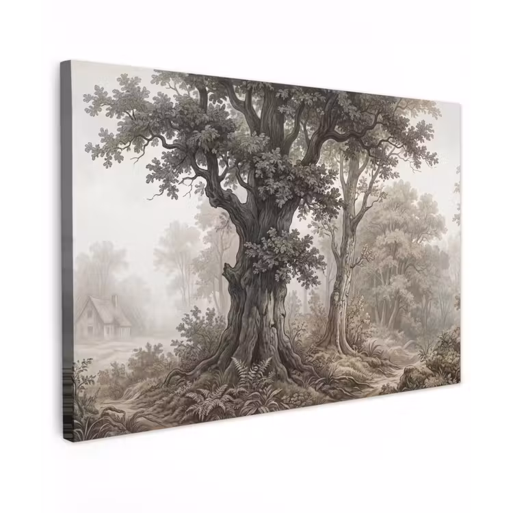 Natuur - Bos - Eik Tuinposter op houten frame 2 cm dik klein -3d