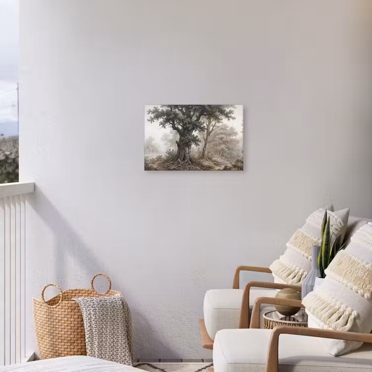 Natuur - Bos - Eik Tuinposter op houten frame 2 cm dik klein -sfeer1