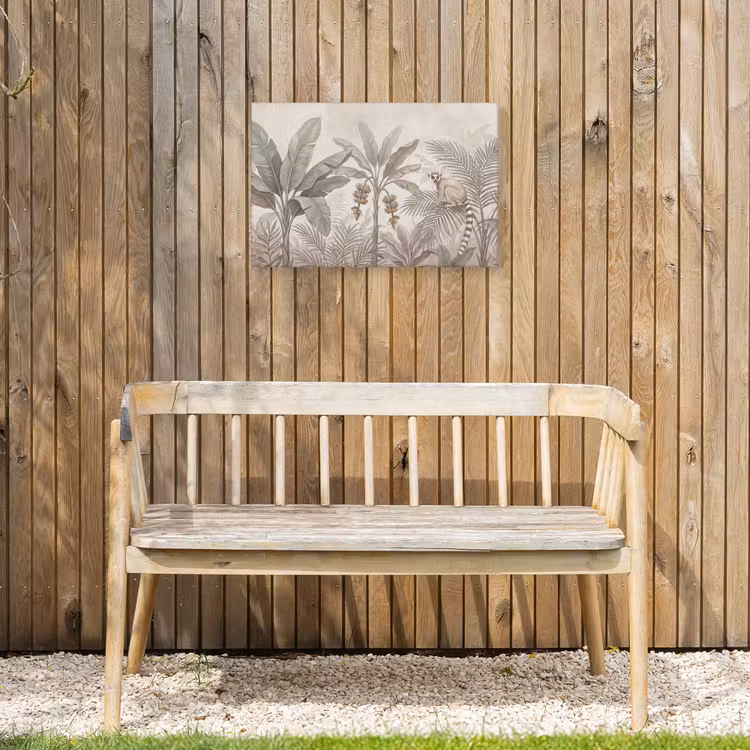 Natuur - Jungle - Ringstaartmaki - Bruin Tuinposter op houten frame 2 cm dik klein -sfeer4