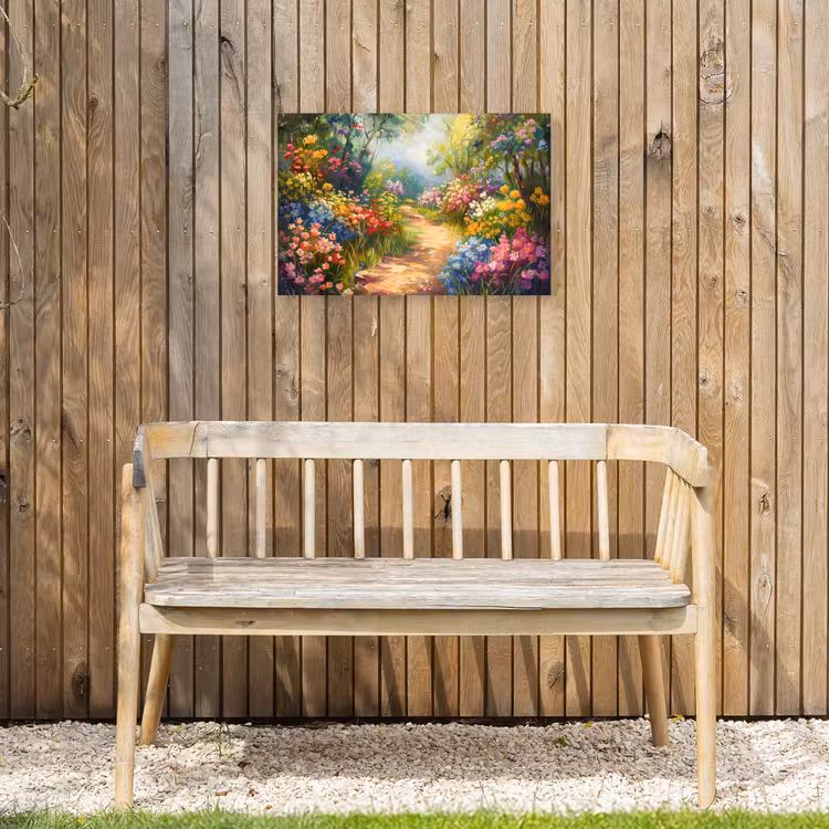 Natuur - Landschap - Bloemen - Kleurrijk Tuinposter op houten frame 2 cm dik klein -sfeer4