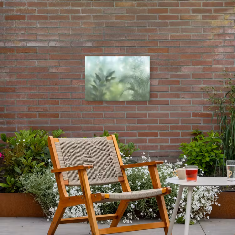 Natuur - Vervaagd - Groen - Abstract - Modern Tuinposter op houten frame 2 cm dik klein -sfeer3
