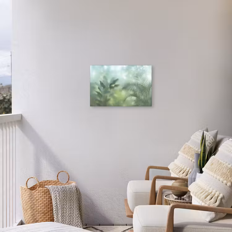 Natuur - Vervaagd - Groen - Abstract - Modern Tuinposter op houten frame 2 cm dik klein -sfeer1