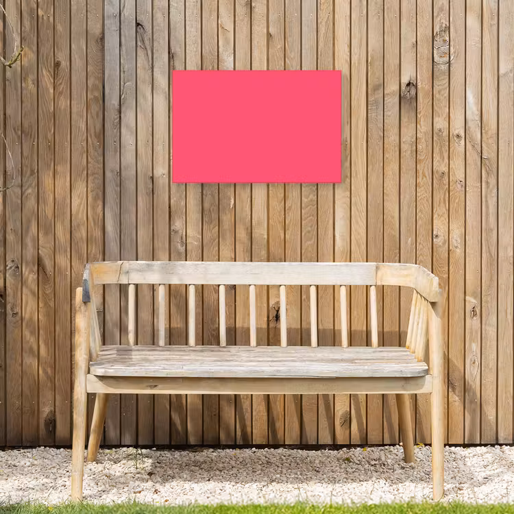 Neon - Flamingo - Roze Tuinposter op houten frame 2 cm dik klein 845 -sfeer4