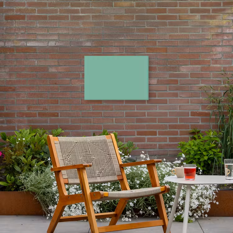 Ocean - Jade - Groen Tuinposter op houten frame 2 cm dik klein 845 -sfeer3