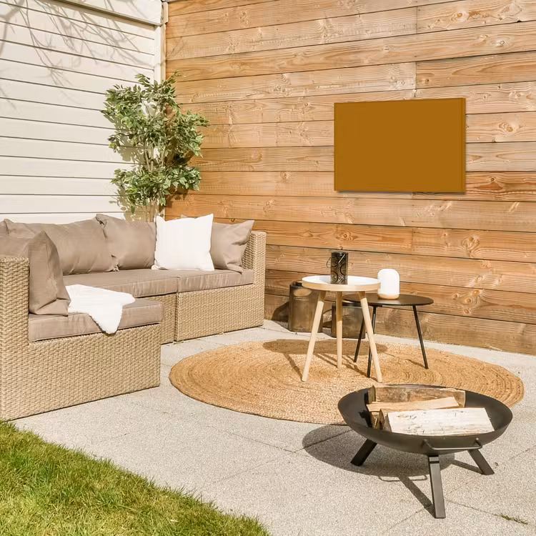 Ocre - Gold - Geel Tuinposter op houten frame 2 cm dik klein 845 -sfeer2