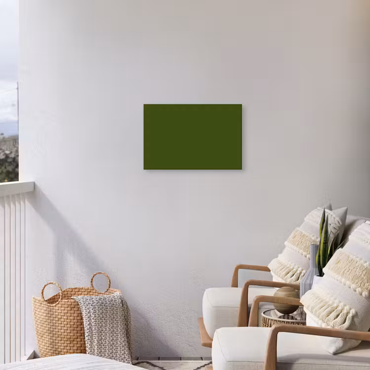Olive - Drab - Groen Tuinposter op houten frame 2 cm dik klein 845 -sfeer1