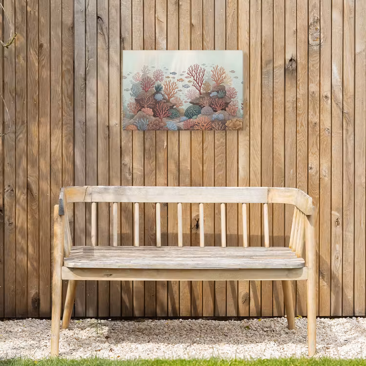 Onderwater - Koraal - Vis - Natuur Tuinposter op houten frame 2 cm dik klein -sfeer4