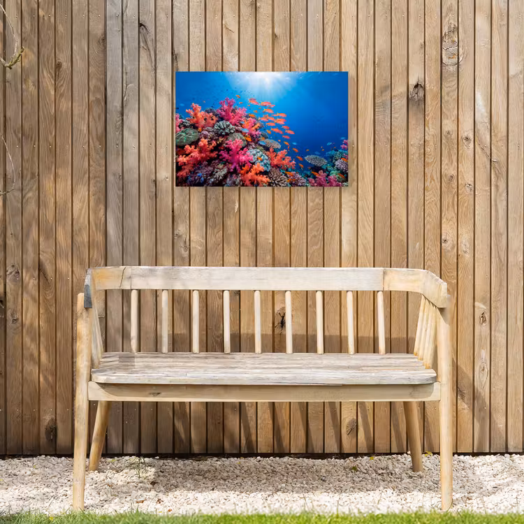 Onderwater - Koraalrif - Vissen - Oceaan - Natuur Tuinposter op houten frame 2 cm dik klein -sfeer4