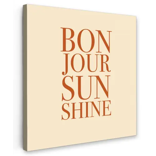 Oranje - Quote - Sun Tuinposter op houten frame 2 cm dik middel -3d