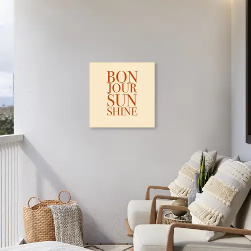 Oranje - Quote - Sun Tuinposter op houten frame 2 cm dik middel -sfeer1