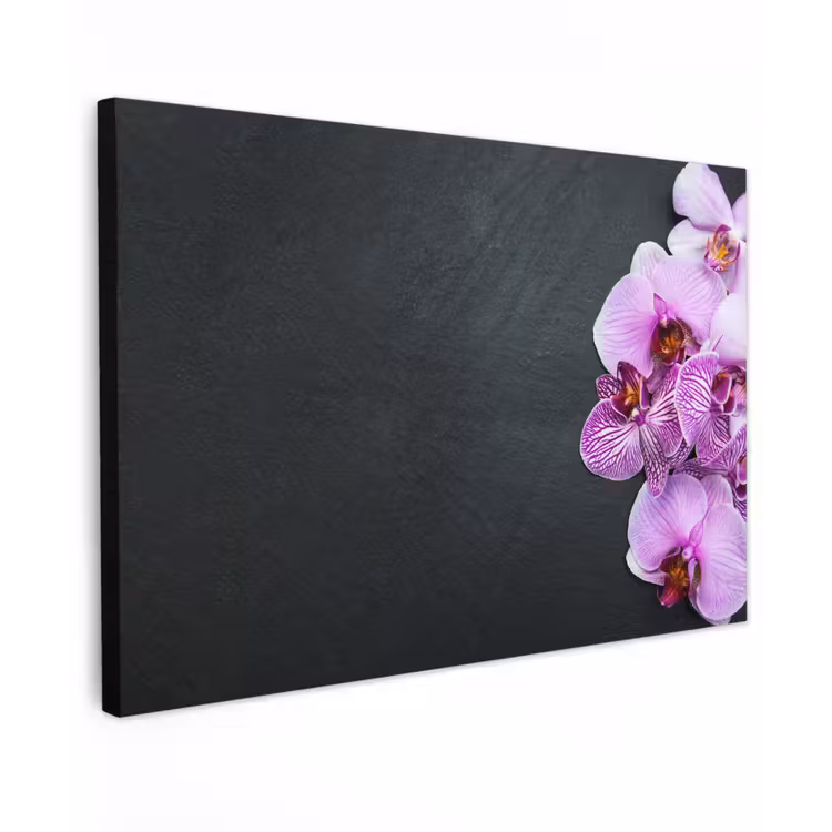 Orchidee - Bloemen - Roze - Flora Tuinposter op houten frame 2 cm dik klein -3d