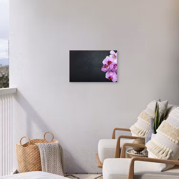 Orchidee - Bloemen - Roze - Flora Tuinposter op houten frame 2 cm dik klein -sfeer1