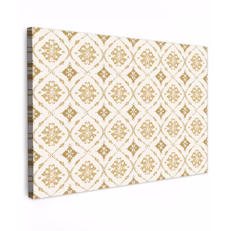 Ornament - Klassiek - Goud Tuinposter op houten frame 2 cm dik klein 845 -3d