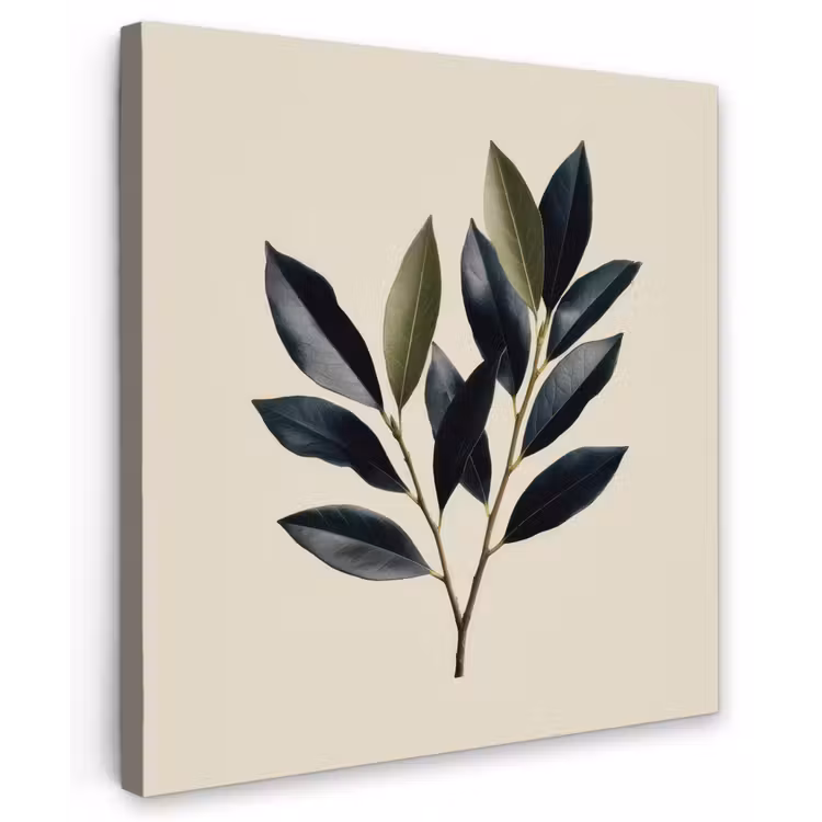 Ovaal - Olijfgroen - Simpel Tuinposter op houten frame 2 cm dik middel -3d