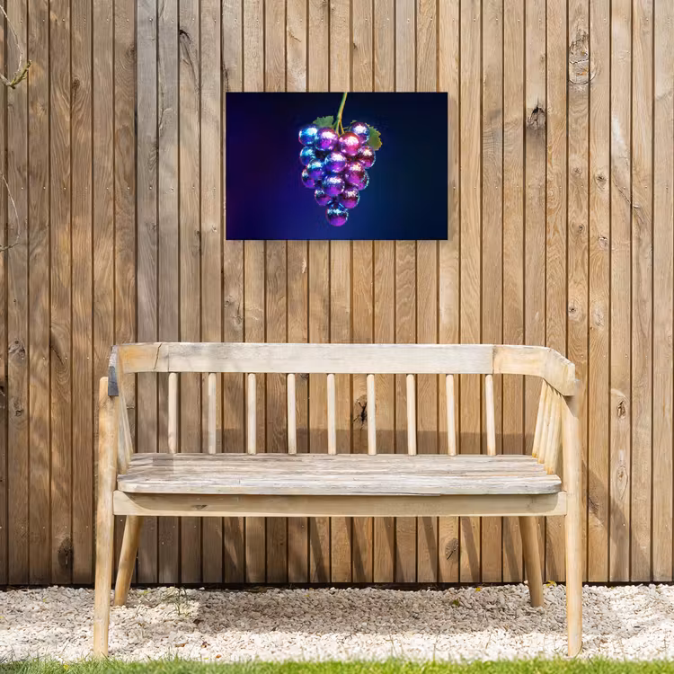 Paars - Disco - Feest - Druif Tuinposter op houten frame 2 cm dik klein -sfeer4
